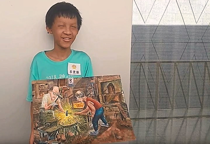 秉謙心靈手巧，把人物特色畫的活靈活現